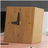 ساعت چوبی رومیزی مکعبی با سطوح اریب