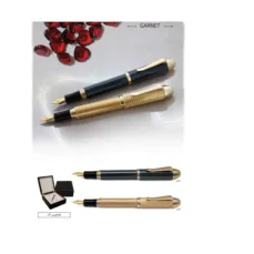 خودنویس به همراه کیف چرمی یوروپن مدل GARNET