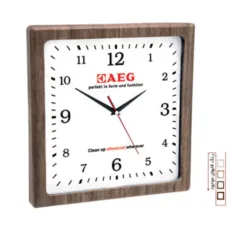 ساعت دیواری با فریم چوبی