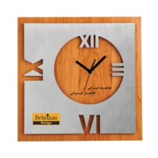 ساعت دیواری استیل و ام دی اف