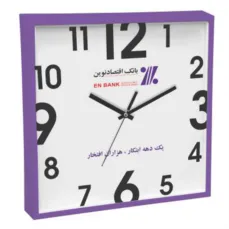 ساعت دیواری مدل وینا با چاپ روی شیشه