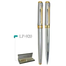 ست خودکار استیل گیره طلایی