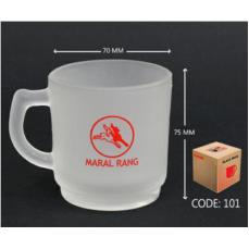 لیوان شیشه ای مات مدل مهسا
