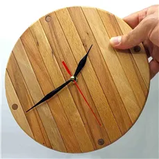 ساعت دیواری چوبی دایره‌ای