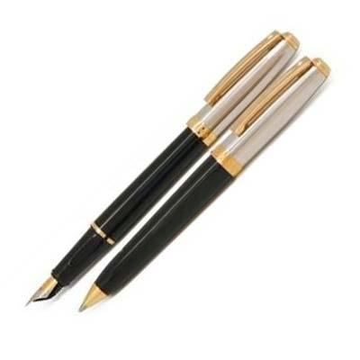 GBP-106 - ست خودنویس و خودکار  PRELUDE  نیمه نقره ای