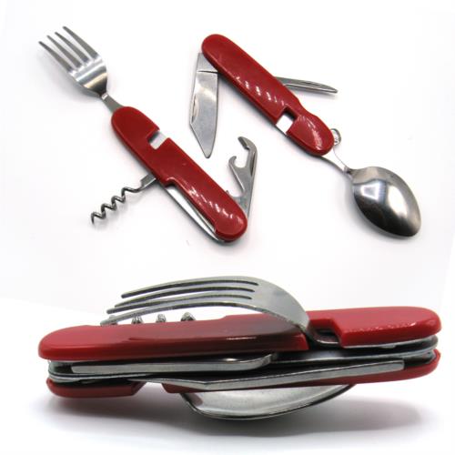 T-141 - ابزار قاشق و چنگال کشویی قرمز بزرگ