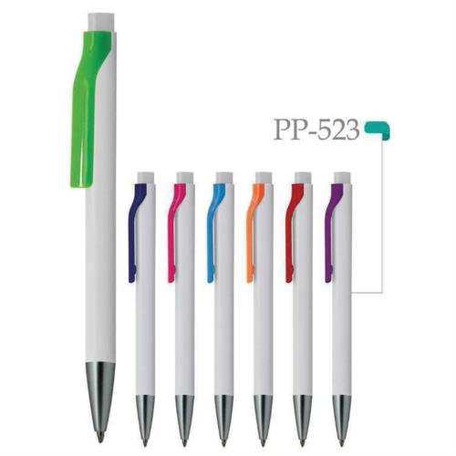 SPP-523 - خودکار بدنه سفید گیره رنگی