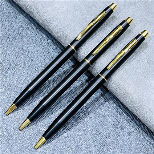 SMP-734 - خودکار فلزی باریک مشکی کمرپیچ