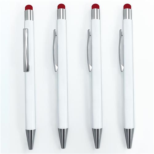 AMP-709 - خودکار فلزی بدنه سفید تاچ رنگی