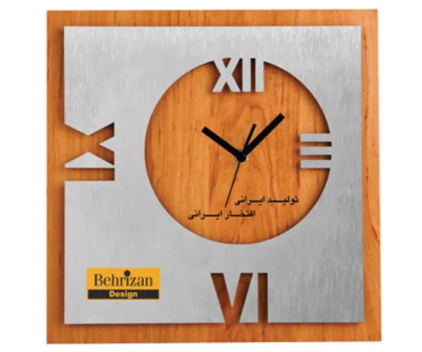 ZSD-5183 - ساعت دیواری استیل و ام دی اف