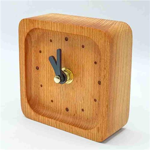 WF-351 - ساعت چوبی رومیزی مربعی لبه گرد