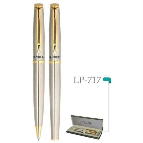 LP-717 - ست 717 بژ لبه و گیره طلایی