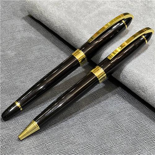 LP-757 - ست خودکار و روان نویس مشکی طلایی