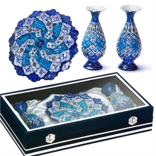 MG-Set25 - ست سه تایی بشقاب 20 و گلدان 16