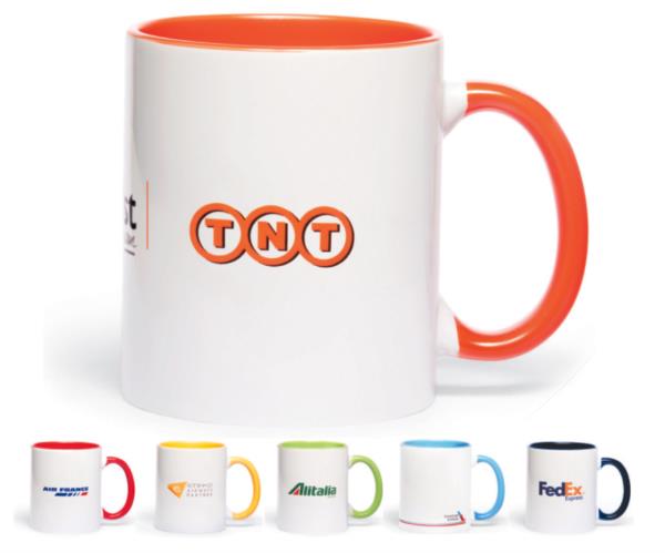 XMS-330 - لیوان سابلیمیشن دسته و داخل رنگی (کمبو)