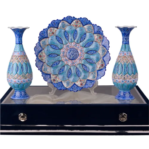 MG-Set27 - ست سه تایی بشقاب 30 و گلدان 25