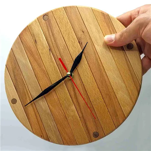 WF-382 - ساعت دیواری چوبی دایره‌ای