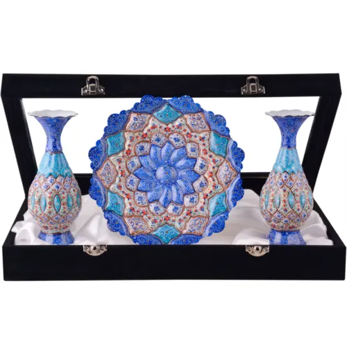 MG-Set26 - ست سه تایی بشقاب 25 و گلدان 20 MG-Set26 - ست سه تایی بشقاب 25 و گلدان 20